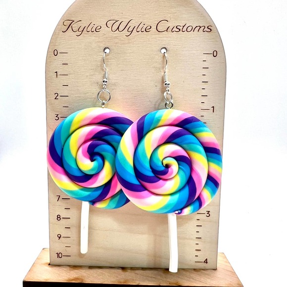 Large Lollipop Earrings - Oversized Earrings - Statement Earrings - Candy Earrin - Picture 8 of 8